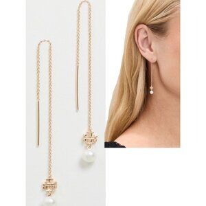 BOTH✺✺ Tory Burch Kira Gold and Pearl Long Earrings ✺✺